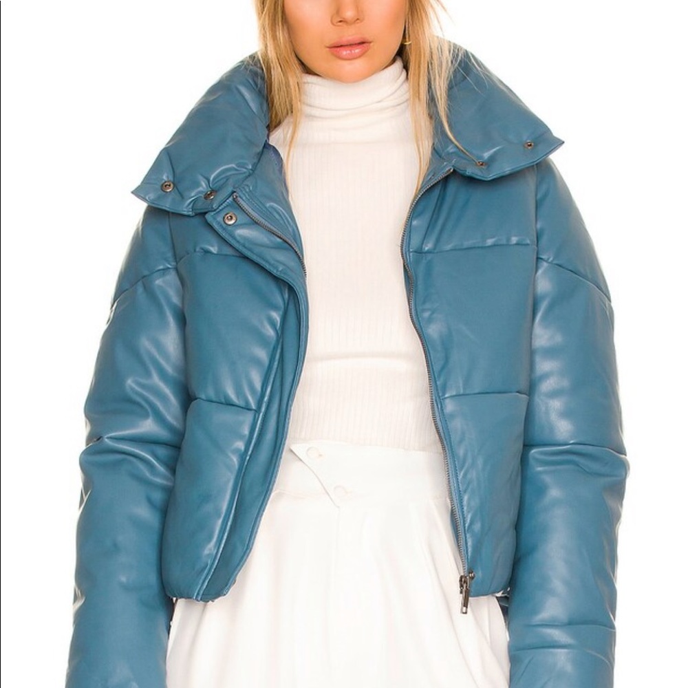 💙NWT Apparis Gemma Vegan Puffer Size XL Stone Blue